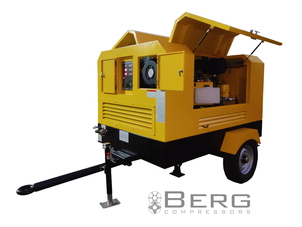 Передвижной дизельный компрессор BERG М-10-12 на шасси